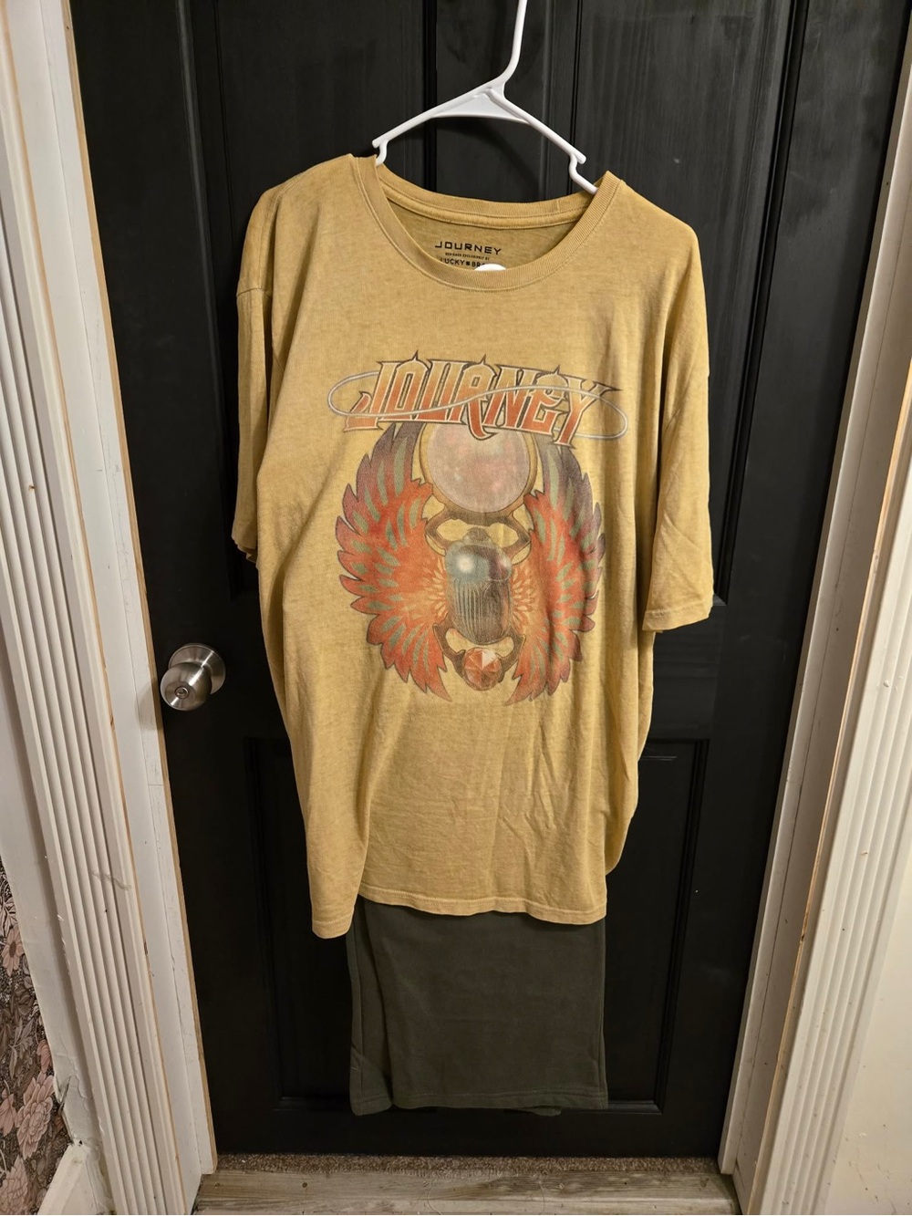 Lucky Brand Mustard Yellow Journey Graphic Tee